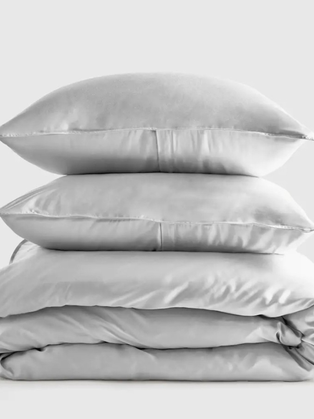 Quince NWOT Bamboo Duvet Set With Shams - King/Cal King - Light Grey